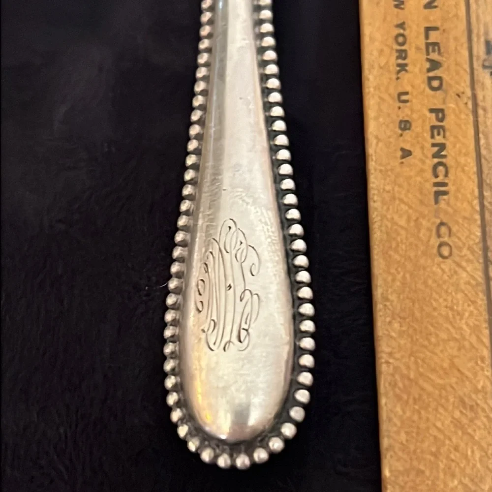 Antique Sterling Silver nail file monogrammed
